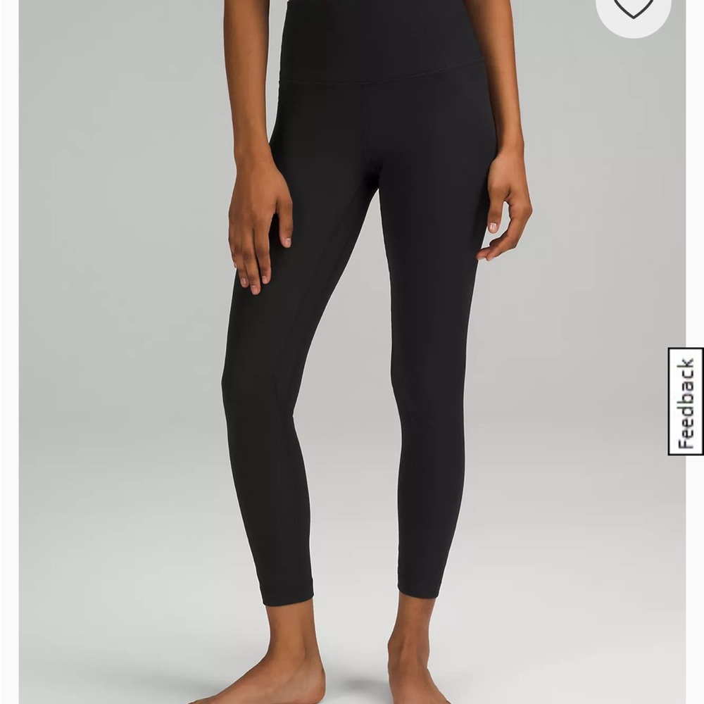 Lululemon Black Align Ribbed High-Rise Leggings 25”
